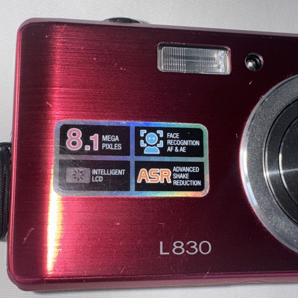 Samsung L Series L830 8MP Digital Camera Red With Battery & Charger, Working!! - Picture 16 of 16